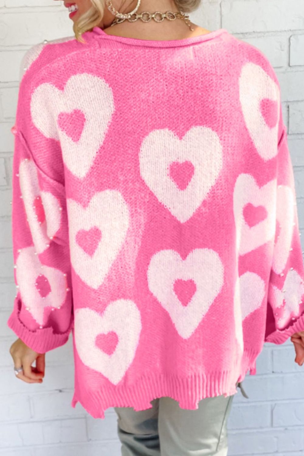 Pearl Hearts Sweater