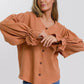 Button Up Flounce Sleeve Shirt