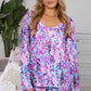 Round Neck Printed Top and Shorts Lounge Set