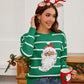 Sequin Santa Striped Sweater