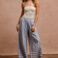 BiBi Striped Wide Leg Pants with Pockets