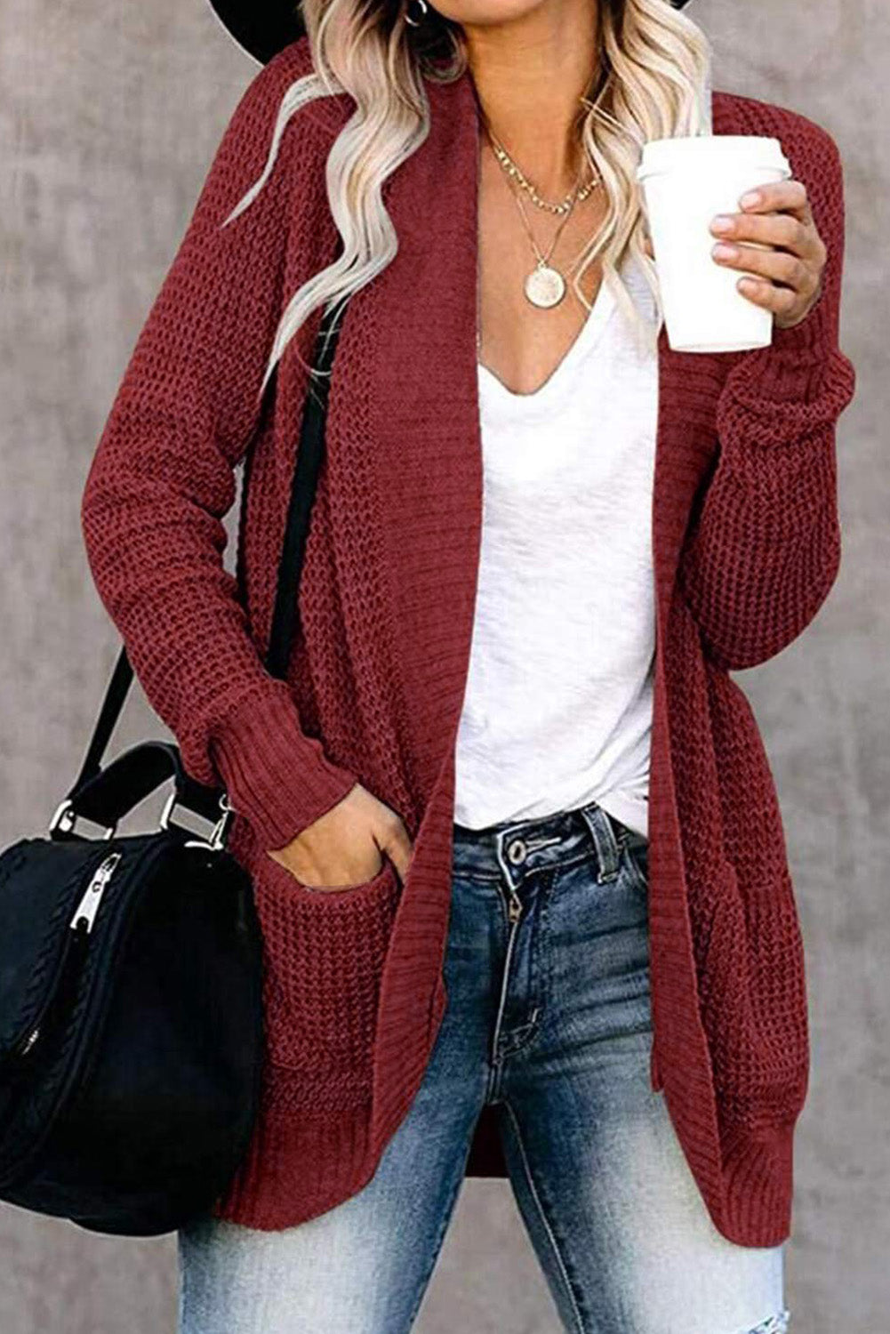 Cozy Knit Pocketed Cardigan