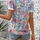 Floral Round Neck Short Sleeve T-Shirt