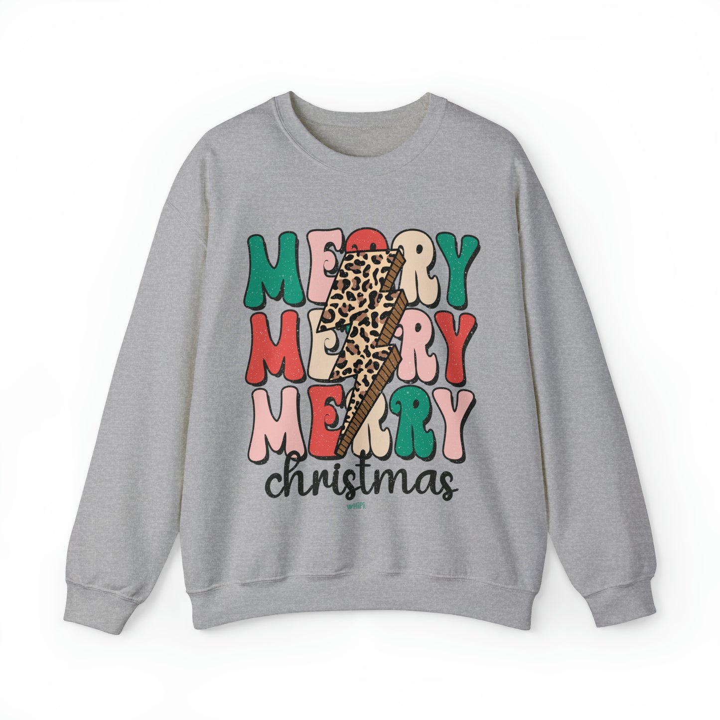 Merry Leopard Christmas Crewneck Sweatshirt