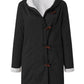 Full Size Pocketed Long Sleeve Hooded Toggle Jacket