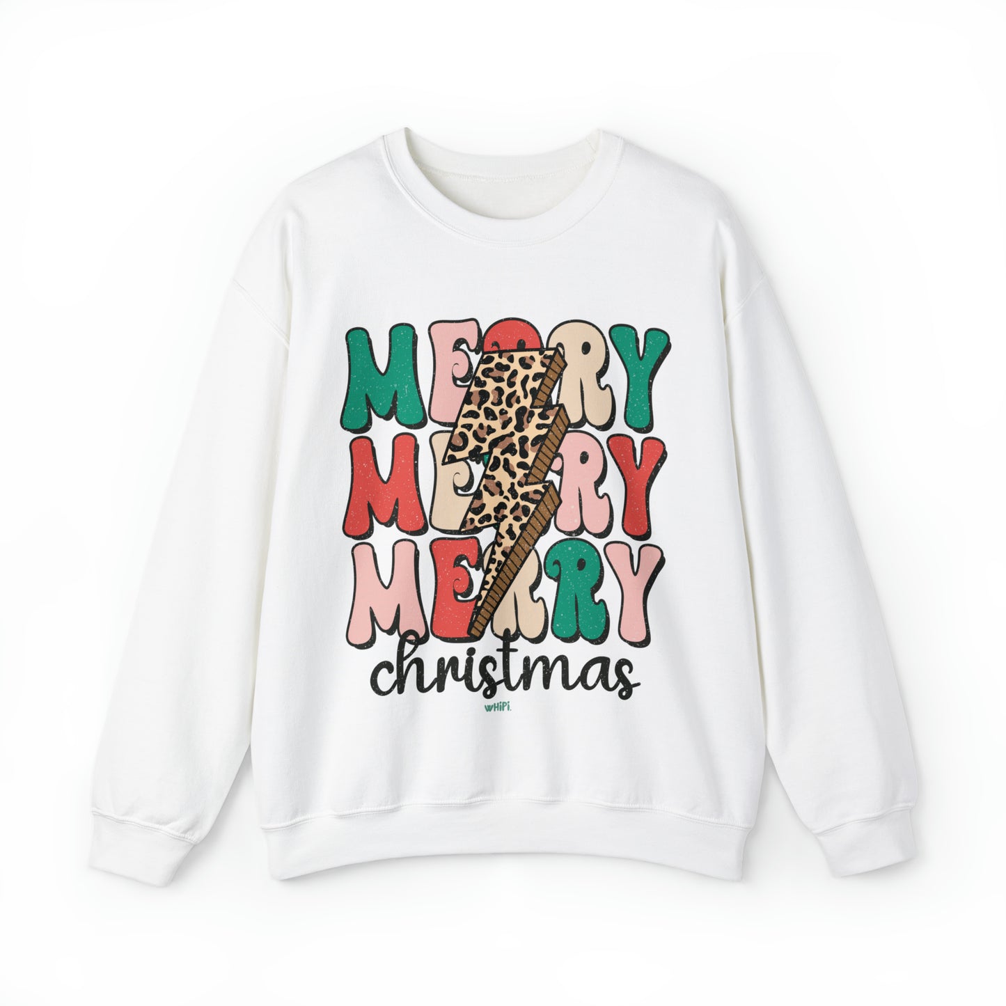 Merry Leopard Christmas Crewneck Sweatshirt