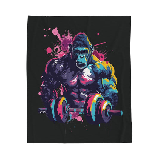 Beast Mode Gorilla Plush Blanket