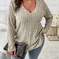 Plus Size V-Neck Long Sleeve T-Shirt