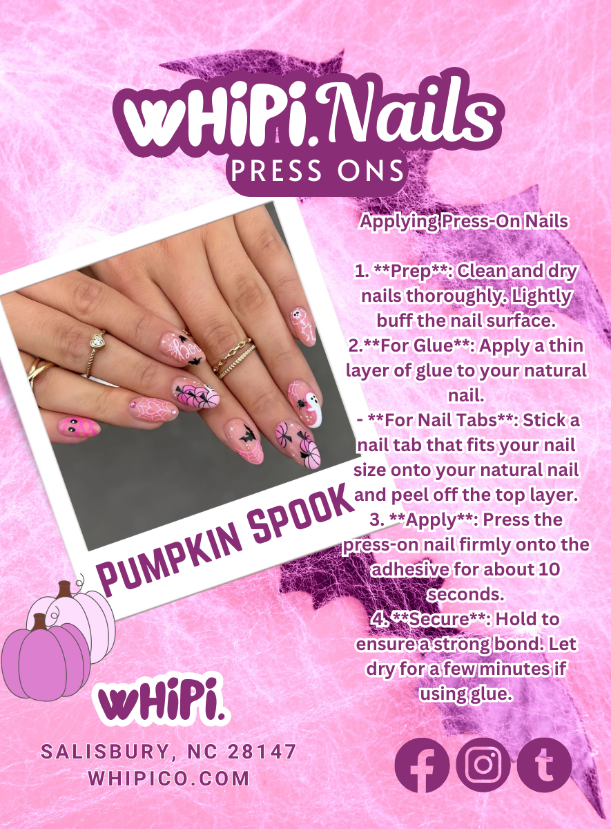 wHiPi. Press On Nails - Pumpkin Spook