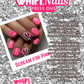 wHiPi. Press On Nails - Scream for Pink