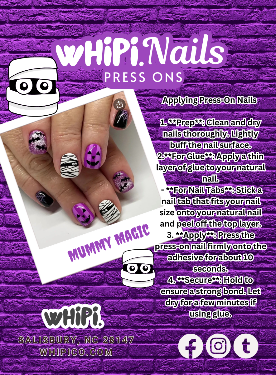 wHiPi. Press On Nails - Mummy Magic