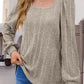 Square Neck Long Sleeve Top