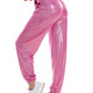 Glitter Elastic Waist Pants with Pockets