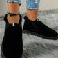 Faux Fur Suede Round Toe Booties