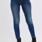 Judy Blue Full Size Run Mid-Rise Waist Skinny Jeans with Thermal Lining