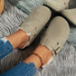 Suede Round Toe Slippers