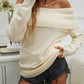 Off-Shoulder Long Sleeve Sweater