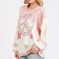 SAGE + FIG Peace & Star Patch Contrast Round Neck Sweatshirt