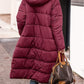 Full Size Zip Up Sherpa Hooded Coat