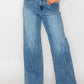 bytos Full Size High Rise Wide Leg Jeans with Pockets