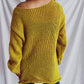 Boat Neck Dropped Shoulder Sweater