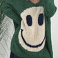 Smiling Face V-Neck Long Sleeve Sweater