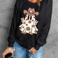 Ghost Round Neck Long Sleeve Sweatshirt