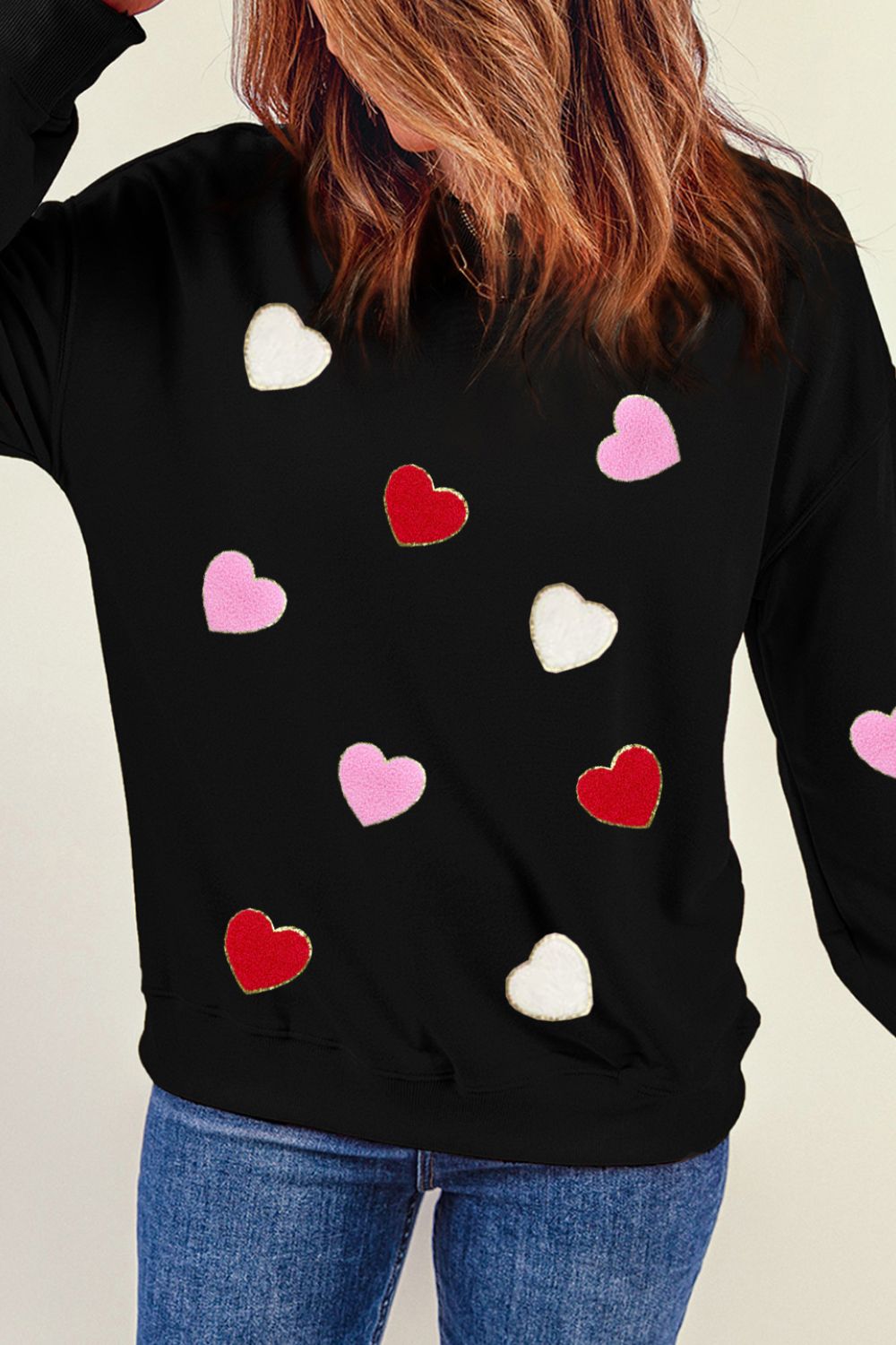 Color Block Heart Sweatshirt—All Heart—Valentine's Day Collection