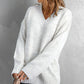 V-Neck Dropped Shoulder Sweater