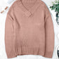 V-Neck Dropped Shoulder Sweater