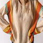 Striped Round Neck Long Sleeve Sweater