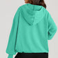 Pocketed Half Zip Long Sleeve Hoodie