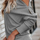 Single Shoulder Long Sleeve Sweatshirt with Zip