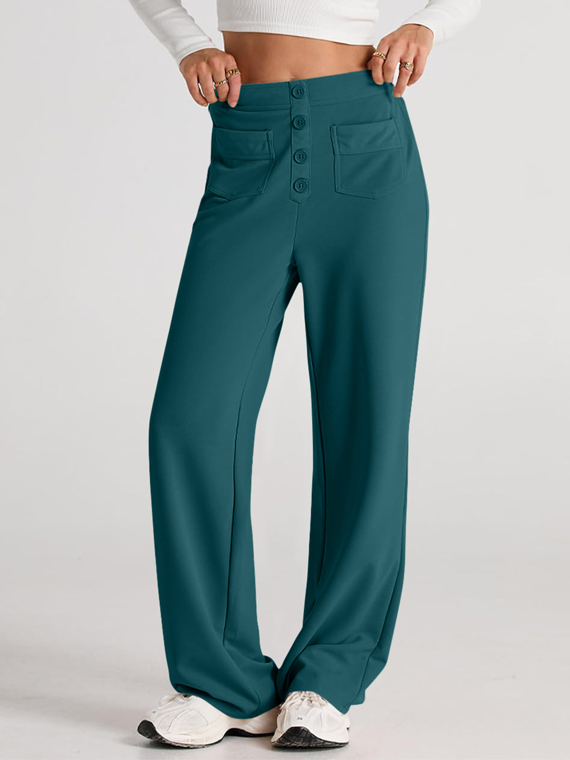 High Waist Wide Leg Pants