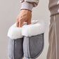 Faux Fur Round Toe Slippers