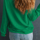 Dark Green St Patricks Checkerboard Clover Lucky Graphic Sweatshirt