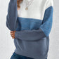 Color Block Drop Shoulder Long Sleeve Sweater