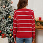 Sequin Santa Striped Sweater