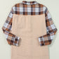 Plaid Button Up Long Sleeve Shacket