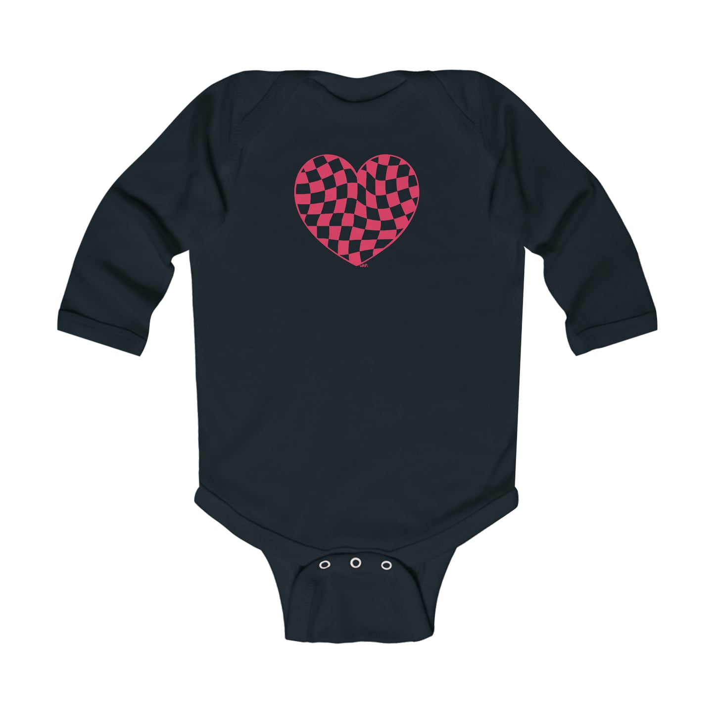 Infant Checkered Love Long Sleeve Bodysuit