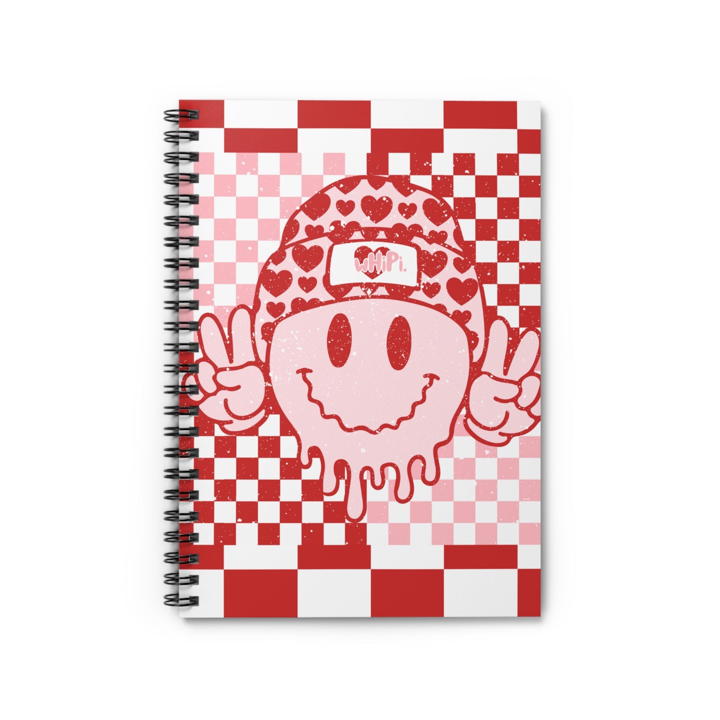 Checkered Smiley Journal Spiral Notebook - Ruled Line