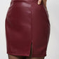 Slit Mini Skirt with Zipper