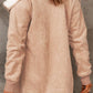 Open Front Long Sleeve Sherpa Jacket with Pockets