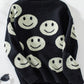 Smile Pattern Round Neck Long Sleeve Sweater