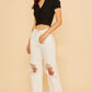 Annie Wear Distressed Raw Hem Jeans