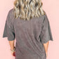 Cheetah Mineral Wash Round Neck Half Sleeve T-Shirt