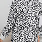 Full Size Leopard Collared Neck Button Up Long Sleeve Jacket