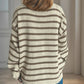 Striped Round Neck Long Sleeve Sweater