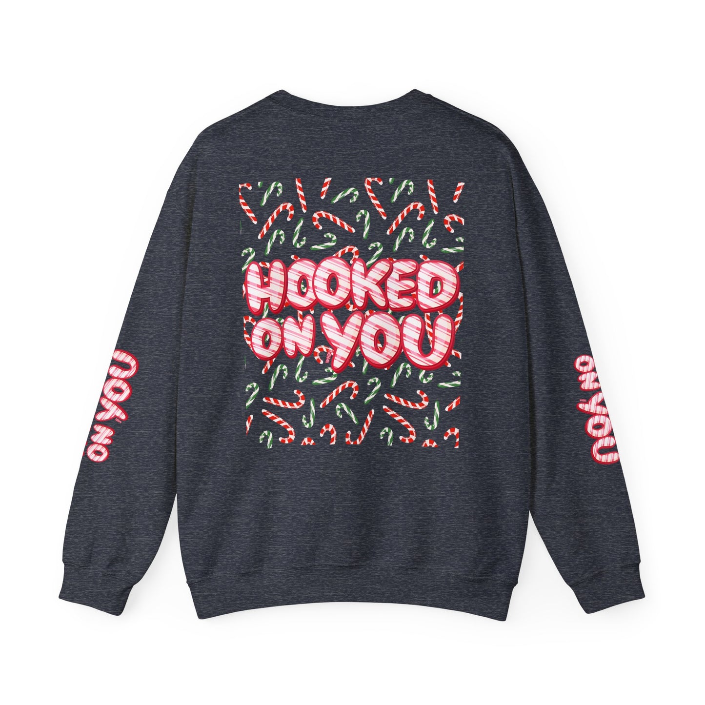 Hooked On You Crewneck Sweatshirt – Candy Cane Bubble Letters Edition