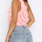 Layered Ruffled One Shoulder Tank